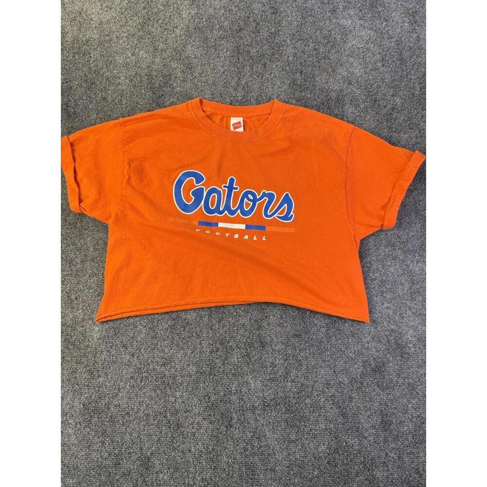 Florida Gators Shirt Mens Medium NCAA Football Pepsi Cola Hanes Cropped Tee